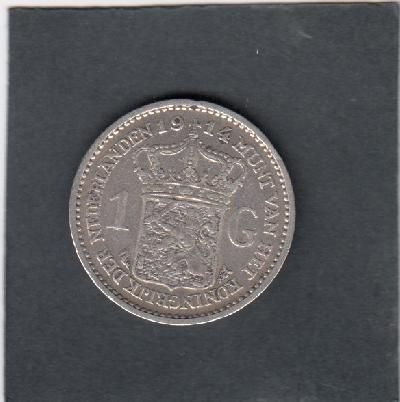 Beschrijving: 1 Gulden WILHELMINA